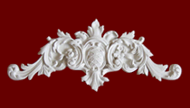 Prime Mouldings' Design Pediment Flowers PF-117 - Stucco Trims & Mouldings, Exterior Architectural Accents