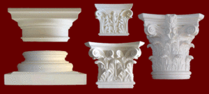 Prime Mouldings' column Caps & Bases - Stucco Trims & Mouldings, Exterior Architectural Accents