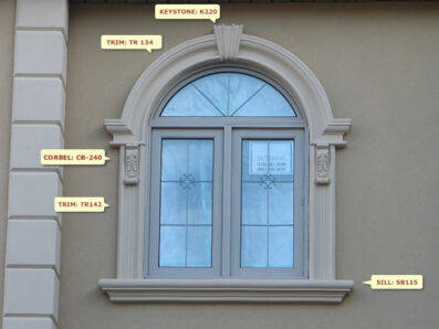 Prime Mouldings' Window Designs Window Main 34 - Stucco Trims & Mouldings, Exterior Architectural Accents