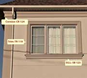Prime Mouldings' Window Designs Window W-30 - Stucco Trims & Mouldings, Exterior Architectural Accents