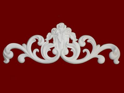 Prime Mouldings ' Pediment Flower PF-225 main - Stucco Trims & Mouldings, Exterior Architectural Accents