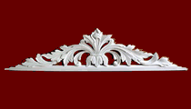 Prime Mouldings ' Pediment Flower PF-245 - Stucco Trims & Mouldings, Exterior Architectural Accents