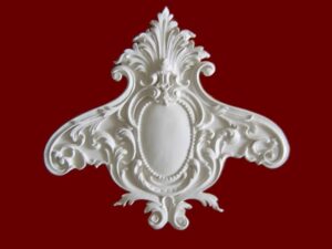 Prime Mouldings ' Pediment Flower PF-260 main - Stucco Trims & Mouldings, Exterior Architectural Accents